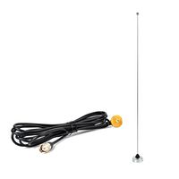 136-174MHz VHF NMO Amateur Radio Mobile Vehicle Antenna 18'' with 4M/13ft RG58 Transceiver Antenna Coax Extension Cable PL 259 UHF-Male Connector