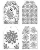 Color Create your Own Gift Tag Set of 24 Pieces 4 Designs Winter Wonderland