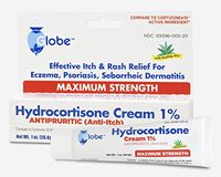 Hydrocortisone Maximum Strength Cream 1% with Aloe, USP 1oz (Compare to Cortizone-10) (10 - Pack)