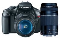 Canon EOS Rebel T3 12.2 MP CMOS Digital SLR with 18-55mm IS II Lens + Canon EF 75-300mm f/4-5.6 III Telephoto Zoom Lens (Discontinued by Manufacturer)