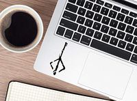 Hunter Mark Inspired Sticker Vinyl Decal for Laptop- Car - Wall - Notebook Black White Holographic Send in Envelope