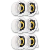Acoustic Audio HD-5 in Ceiling Speakers Home Theater Surround Sound 3 Pair Pack