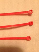 NELCO, General Purpose Cable Ties, Neon Pink, 4" L x .09" W, Material: Nylon6/6, Qty: 100/pack