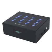 [Upgraded Version] 20 Ports USB2.0 Splitter - Industrial Refurbished Hub - Powered USB Charging Hub- Bulit-in 5V 22A Power Supply with Switch-Application to 3G Model,Body Camera,Mobile Phone,Tablets