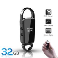 Mini Voice Recorder,Binrrio 32G Voice Activated Recorder with 2400 Hrs Recordings Capacity 28 Hrs Battery Life, HD-Audio Keychain Recording Device for Lectures, Interviews - Convenient to Carry