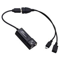 Heitaisi LAN Ethernet Adapter for FIRE TV 3 or Stick GEN 2 or 2 - Stop The Buffering - Micro USB to RJ45 Ethernet Adapter with USB Power Supply Cable