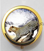 BlackKey Animal Leopard 3-Compartment Decorative Pocket Gift Box Case Organizer for Pill, Color 2 -1811