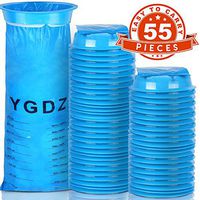 55 Pack Vomit Bags, [New Upgraded] YGDZ Blue Emesis Bags Disposable Barf Bags Morning Sickness Vomit Bags for Car Airplane Travel, 1000ml