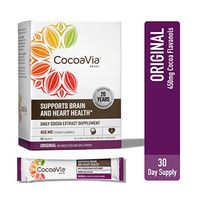 CocoaVia Heart & Brain Supplement, Original Flavor l Vegan and Plant Based Supplements with Cocoa Flavanol for Improved Cognitive Function and Heart Health l 30 Packets, 1 Per Serving
