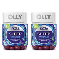 Olly Extra Strength Sleep Gummy! 50 Gummies BlackBerry Mint Flavors! Formulated with Melatonin, L-Theanine & Botanicals! A Boost for The Ultimate Sleep! Choose from 1 Pack, 2 Pack or 3 Pack! (2 Pack)