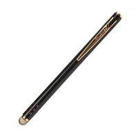 TruGlide Mesh Fiber Stylus with Microfiber Knit Tip for All Capacitive Touch Screen Tablets, iPad, and Smartphone (Black with Gold Clip)