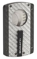 Bugatti Cigar Cutter - Silver Carbon Fiber & Black Matte