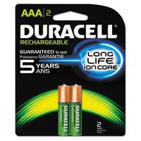 Duracell - Rechargeable NiMH Batteries with Duralock Power Preserve Technology, AAA, 2/Pk NLAAA2BCD (DMi PK