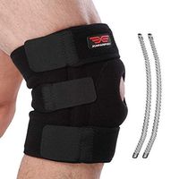 Alayger Hinged/Spring Knee Brace Support, Adjustable Open Patella Stabilizer for Sports Trauma, Sprains, Arthritis, ACL, Meniscus Tears, Ligament Injuries