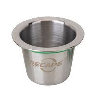 Stainless Steel Refillable Capsules Reusable Pods by RECAPS Compatible with Nespresso Original Line Machine But Not All (1 Pod + 120 Seals)