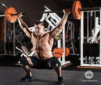 I Am Athletics Neoprene Knee Sleeves - 7mm Compression Support | Great for Running, Weightlifting, Powerlifting, Squats, Deadlift, Crossfit (Black/White) 2XL