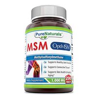 Pure Naturals OptiMSM - 1,000mg, 200 Tablets – * Supports Healthy Joint Function*Supports Connective Tissues* Supports Skin Health & Aging*