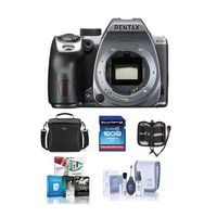 Pentax K-70 24MP Full HD Digital SLR Camera, Body Only, Silver - Bundle with 16GB SDHC Card, Camera Bag, Cleaning Kit, Memory Wallet, Software Package