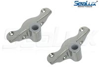 SeaLux 316 Stainless Steel Edge Mount Oarlock Sockets for 1/2" Shank (Pair)