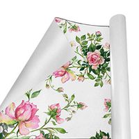 Gift Wrapping Paper Roll Watercolor Pink Roses for Birthday,Holiday,Wedding,Baby Shower Gift Wrap - 3Rolls - 58inch x 23inch Per Roll