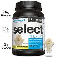 PEScience Select Low Carb Protein Powder, Vanilla, 27 Serving, Keto Friendly and Gluten Free