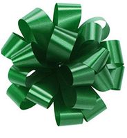 PMU Pom Pom - Pull Out Bows 5 Inch Emerald Green Pkg/10