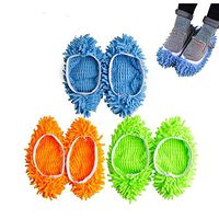 Washable Dust Mop Slippers Cleaning Mop Slippers Shoes Dust Cleaner Floor Cleaning Shoes Cover