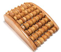 Deluxe Wooden Reflexology Foot Massage Roller Excellent to Increase Blood Circulation and Stimulate the Body's Immune System. Rocks Your Foot in This Cradle of Comfort.Dimensions:10.75" L x 8" W x 3"