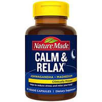 Nature Made Calm & Relax with Magnesium and Ashwagandha for Stress Relief, 60 Count, 60 Count