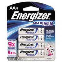 Lithium Batteries, AA, 4/Pack, Sold as 2 Package