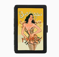 Burlesque Strip Hooray Vintage Poster Black Cigarette Case Holder Wallet RFID-blocking