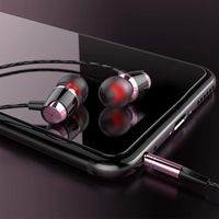 Almost Wired 3.5mm Earphone Noise Cancelling Music Headset with Mic Corded Headsets Earphone for Men Women in-Ear Earbuds Sports