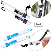 4 Pack Groove Cleaning Tools Window Groove Brush Rail Hand-Held Kitchen Corner Gap Air Conditioning Louver Cleaning Brush 7.28x0.78inch Brush dustpan Two In One