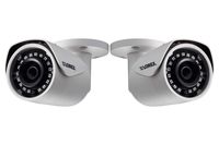 Lorex E581CB Series 5MP Indoor/Outdoor Day & Night Super HD IP Security Bullet Camera with 2.8mm F2.0 Fixed Lens, 2592x1944, IP67 Weatherproof, Color Night Vision - 2 Pack