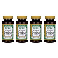 Swanson Hiactives Tart Cherry & Turmeric 60 Veg Capsules (4 Pack)