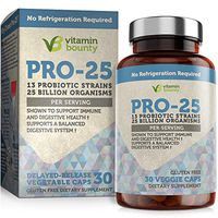 Vitamin Bounty Pro 25 Probiotic with Prebiotics - 13 Strains, 25 Billion CFU, for Gut and Digestive Health with Delayed Release Embocaps™ & Fermented Greens