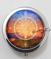 BlackKey Bohemian Pattern 3-Compartment Decorative Pocket Gift Box Case Organizer for Pill, Color 1 -2058