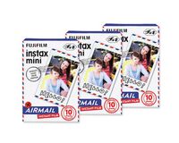 Fujifilm Instax Mini Film for Instant Film Camera - Airmail, 10 Sheets/Pack x 3(total 30 Sheets)