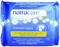 Natracare Organic Cotton Intimate Wipes, 12 Count