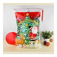 Mostbest 3Pcs Christmas Drawstring Gift Bags, Present Wrapping Bags, Goodie Bags for Birthday Christmas Party Favor Pouch