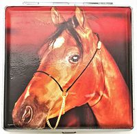 Eclipse Horse King Size Cigarette Case (horse face)