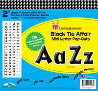 Barker Creek 2" Poster Letters & Bulletin Board Letter Pop-Outs, Black Tie Affair (LL-1905)