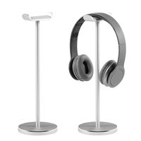 Aluminum Alloy Headphone Stand Holder Headset Hanger Table Desk Orgnizer Earphone Mount Display (Silver)