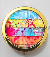 BlackKey Dip Dye Pattern 3-Compartment Decorative Pocket Gift Box Case Organizer for Pill, Color 2 -677