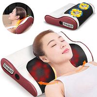 Back and Neck Massager with Heat Deep Kneading Massage, 16 Deep Tissue Massage Nodes, 3 Speeds for Neck, Back, Shoulder, Foot and Legs, Use at Home, Car, Office