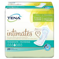 TENA Intimates Moderate Bladder Control Pad 11 Inch Length Moderate Absorbency Dry-Fast Core One Size Fits Most Female Disposable, 54284 - Pack of 20