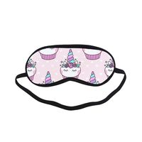 All Polyester Birthday Party Cake Cartoon Dessert Delicious Hand Drawn Design Sleeping Eye Masks&Blindfold by Simple Health with Elastic Strap&Headband for Adult Girls Kids and for Home Travel