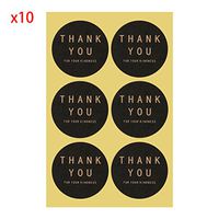 WEYCNCRIUF 60Pcs Thank You Square Circle Handmade Sticker Label Seal for Envelope Decor