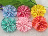 50pcs Polyester with a Ribbon Plus Point 1.5"Flower Appliques Bow (Mix)