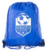 Soccer Party Favors | Soccer Drawstring Backpacks for Birthday Parties, Team events, and much more! - 10PK Royal CA2500SOCCER S4